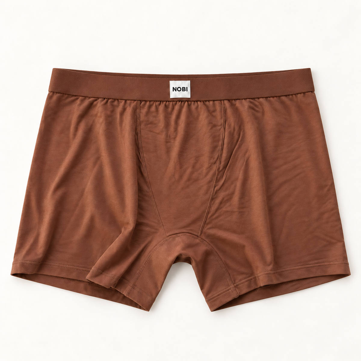 Cocoa bamboo boxer briefs, flat lay