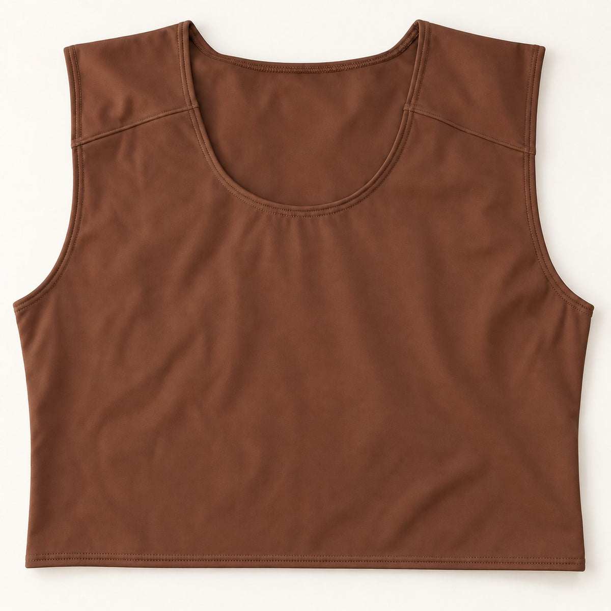 Cocoa chest binder, flat lay