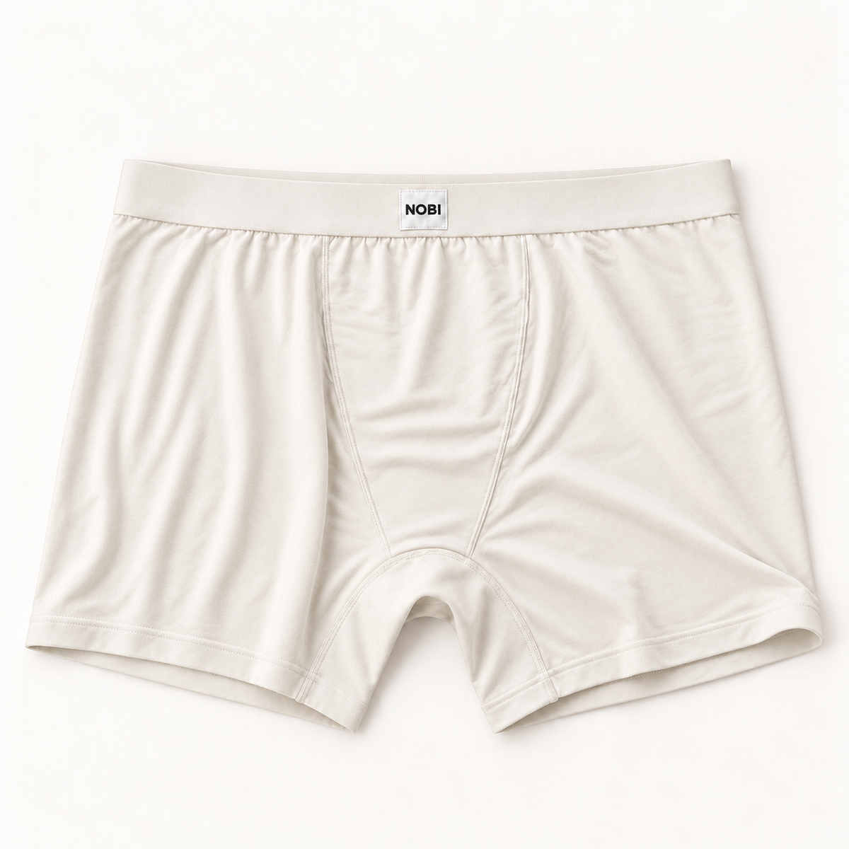 Ivory bamboo boxer briefs, flat lay